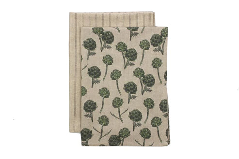 Artichoke Tea Towel Pack - Burnt Olive with Soap