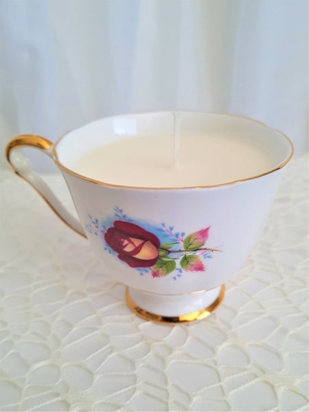 Queen Anne Cup Candle - Modern Rose