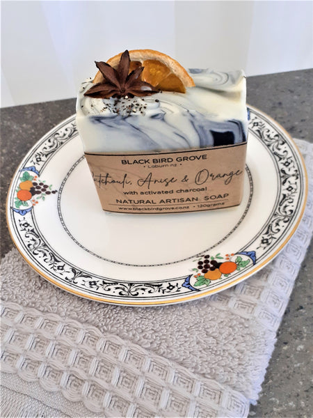 Crescent & Sons Dish with Patchouli, Anise & Orange Artisan Soap