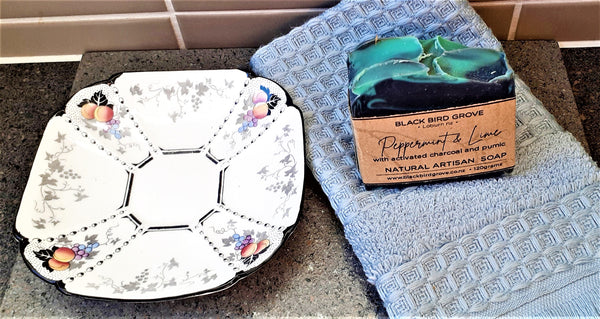 Shelley Dish with Peppermint & Lime Artisan Soap