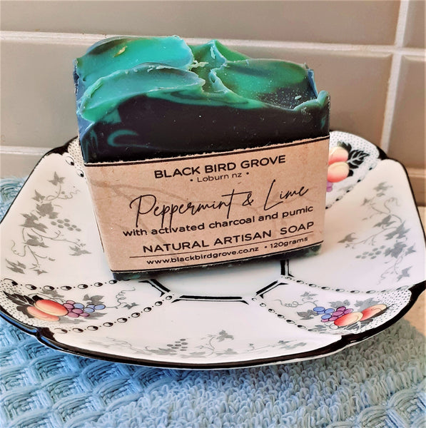 Shelley Dish with Peppermint & Lime Artisan Soap