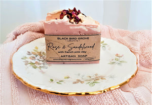 Royal Albert Dish with Rose & Sandalwood Artisan Soap