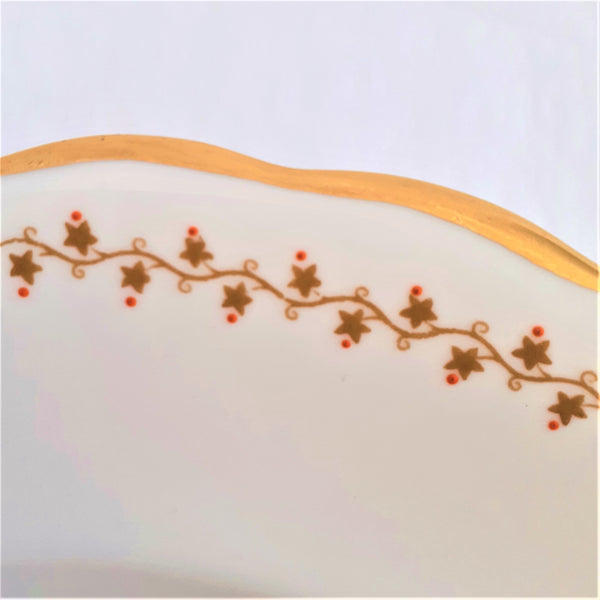 Royal Chelsea Gold Trimmed Cake Plate